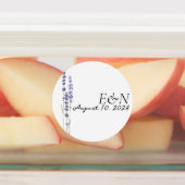 Einfach zarter französischer Lavendel Hochzeitstic Etiketten (Befestigt)