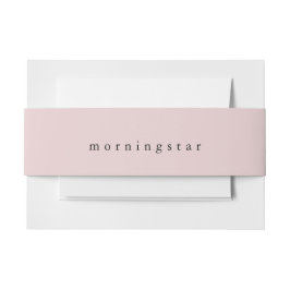 Einfach zarter rosa Nachname Einladungsbanderole