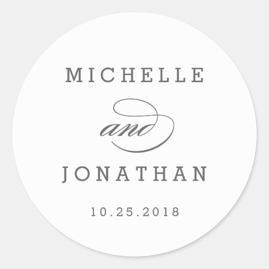 Einfach zeitlos bearbeitbarer Farbkleber Runder Aufkleber (Vorderseite)