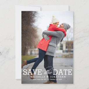 Einfach zeitlos EDITABLE COLOR Save the Date Card Dankeskarte