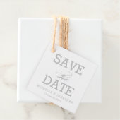 Einfach zeitlos EDITABLE FARBE Save the Date Geschenkanhänger (Beispiel)