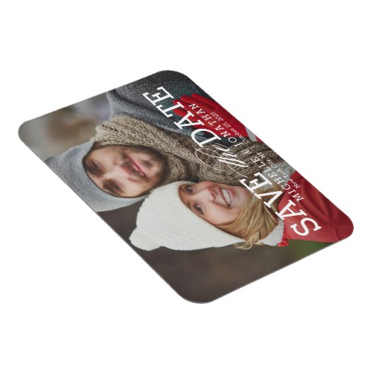 Einfach zeitlos EDITABLE FARBE Save the Date Magnet (Rechte Seite)