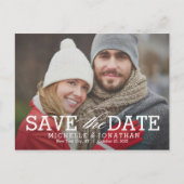 Einfach zeitlos EDITABLE FARBE Save the Date Postkarte (Vorderseite)
