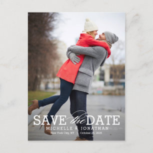 Einfach zeitlos EDITABLE FARBE Save the Date Postkarte