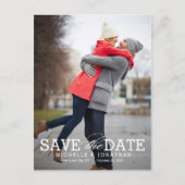 Einfach zeitlos EDITABLE FARBE Save the Date Postkarte (Vorderseite)