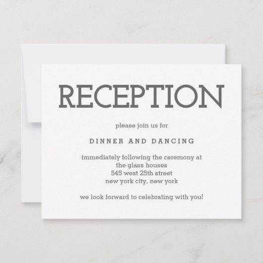 Einfach zeitlos EDITABLE FARBkarte für Empfang Einladung (Vorderseite)