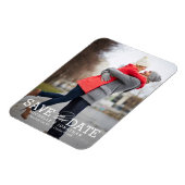 Einfach Zeitlos EDITIERBARE FARBE Save The Date Magnet (Linke Seite)