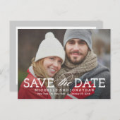 Einfach zeitlos Save the Date Postkarte (Vorne/Hinten)