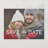 Einfach zeitlos Save the Date Postkarte (Vorderseite)