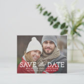 Einfach zeitlos Save the Date Postkarte (Stehend Vorderseite)