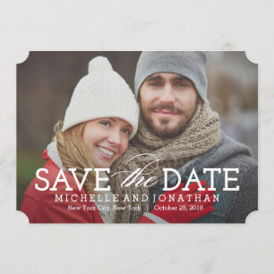 Einfach Zeitlose Foto-Speichern Sie die Datums-Kar Save The Date