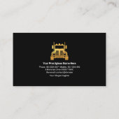 Einfach zeitloser Retro-Gold-LKW Visitenkarte (Rückseite)