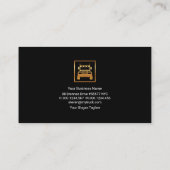 Einfach zeitloser Retro-Gold-Semi-Truck Visitenkarte (Rückseite)