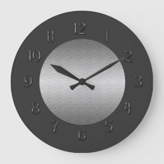 Einfach Zieh-"Imitate Metal"-Zahlen Große Wanduhr