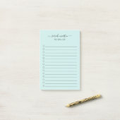 Einfach zu erledigen Moderne Aquamarine Türkis Post-it Klebezettel (Auf Schreibtisch)