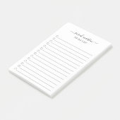 Einfach zu erledigen, moderne Schwarz-Weiß-Eleganz Post-it Klebezettel (angewinkelt)