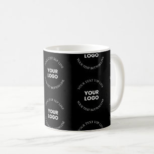 Einfach zu ersetzendes Logo und bearbeitbarer Text Kaffeetasse