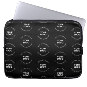 Einfach zu ersetzendes Logo und bearbeitbarer Text Laptopschutzhülle