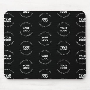 Einfach zu ersetzendes Logo und bearbeitbarer Text Mousepad