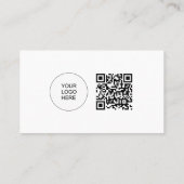 Einfach zu erstellender QR-Code Moderner Upload Ih Visitenkarte (Rückseite)