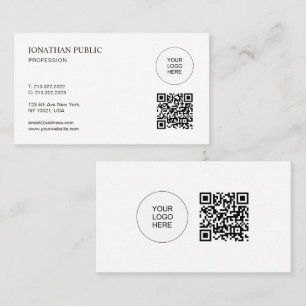 Einfach zu erstellender QR-Code Moderner Upload Ih Visitenkarte