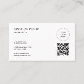 Einfach zu erstellender QR-Code Moderner Upload Ih Visitenkarte (Vorderseite)