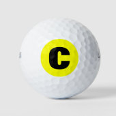 Einfach zu finden Hellgelbe Monogramm Golfball (Vorderseite)