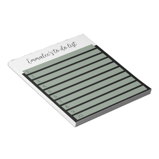 Einfach zu handhaben nummerierte, weiße grüne Misc Notizblock (angewinkelt)