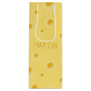 Einfach zu käsig! Personalisierter Schweizer Käse  Geschenktüte Für Weinflaschen