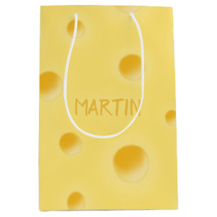 Einfach zu käsig! Personalisierter Schweizer Käse Mittlere Geschenktüte