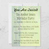 EINFACH ZU KUNST - Einladung von Panda Bear (Rückseite)