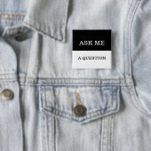 Einfach zu lesen Fragte mir eine Frage Lapel-Taste Button (Beispiel)