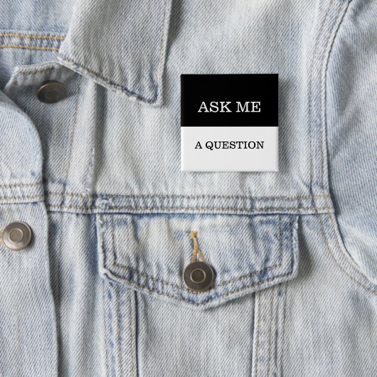 Einfach zu lesen Fragte mir eine Frage Lapel-Taste Button (Beispiel)