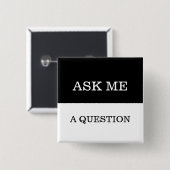 Einfach zu lesen Fragte mir eine Frage Lapel-Taste Button (Vorne & Hinten)