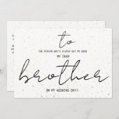 Einfach zu meinem Bruder auf unserem Hochzeitstag (Vorne/Hinten)