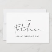 Einfach zu meinem Vater auf meiner Hochzeitstagska Einladung (Vorderseite)