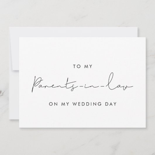 Einfach zu meinen Eltern im Gesetz auf meiner Hoch Einladung (Vorderseite)