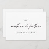 Einfach zu meiner Mutter am Hochzeitstag Einladung (Vorne/Hinten)