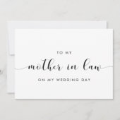 Einfach zu meiner Schwiegermutter auf meiner Hochz Einladung (Vorderseite)