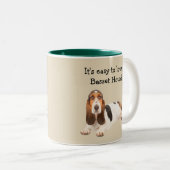 Einfach zur Liebe ein Dachshund-Jagdhund Zweifarbige Tasse (VorderseiteRechts)