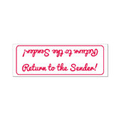 Einfach "Zurück zum Sender!" Briefmarke Permastempel (Design)