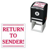 Einfach "ZURÜCK ZUM SENDER!" Briefmarke Permastempel (Beispiel)