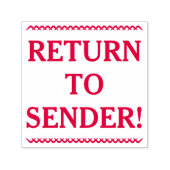 Einfach "ZURÜCK ZUM SENDER!" Briefmarke Permastempel (Design)