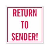 Einfach "ZURÜCK ZUM SENDER!" Briefmarke Permastempel (Design)