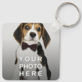 Einfach, zweiseitig mit 2 Fotos Schlüsselanhänger (Rückseite)