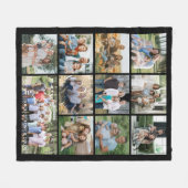 Einfache 11-Foto-Collage personalisiert Fleecedecke (Vorderseite (Horizontal))