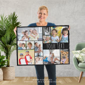 Einfache 11 FotoCollage - Ihre Farbe anpassen Fleecedecke