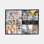 Einfache 11 FotoCollage - Ihre Farbe anpassen Fleecedecke (Vorderseite (Horizontal))