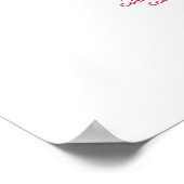 Einfache 11 Tabelle Magenta Rote Sitzkarte Poster (Ecke)