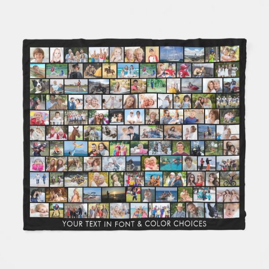Einfache 121 FotoCollage Mehrere Formen Fleecedecke (Vorderseite (Horizontal))